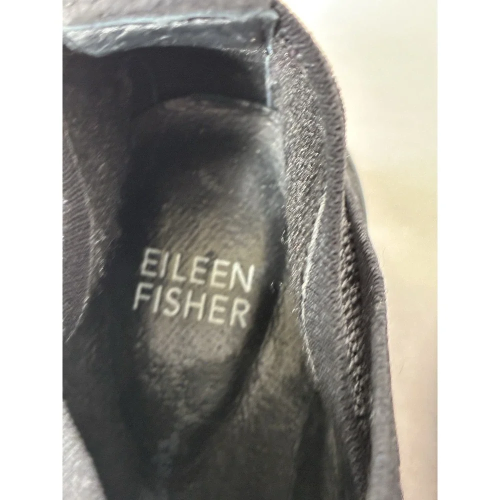 Eileen Fisher Wilson Black And‎ graphite Gray  Lace Up Shoe Women's 6.5